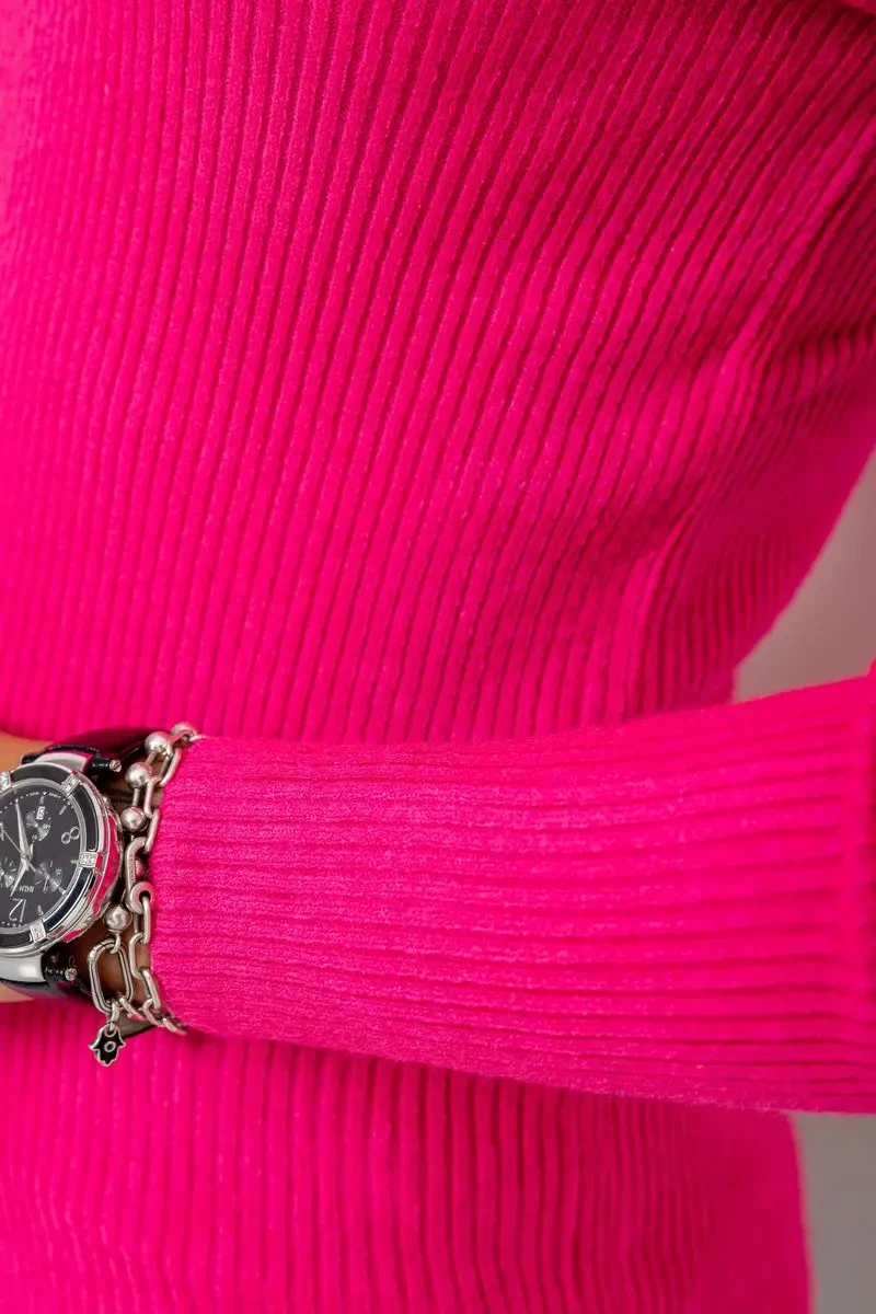 Кофта жіноча однотонна базова, колір рожевий, 244R2032 5