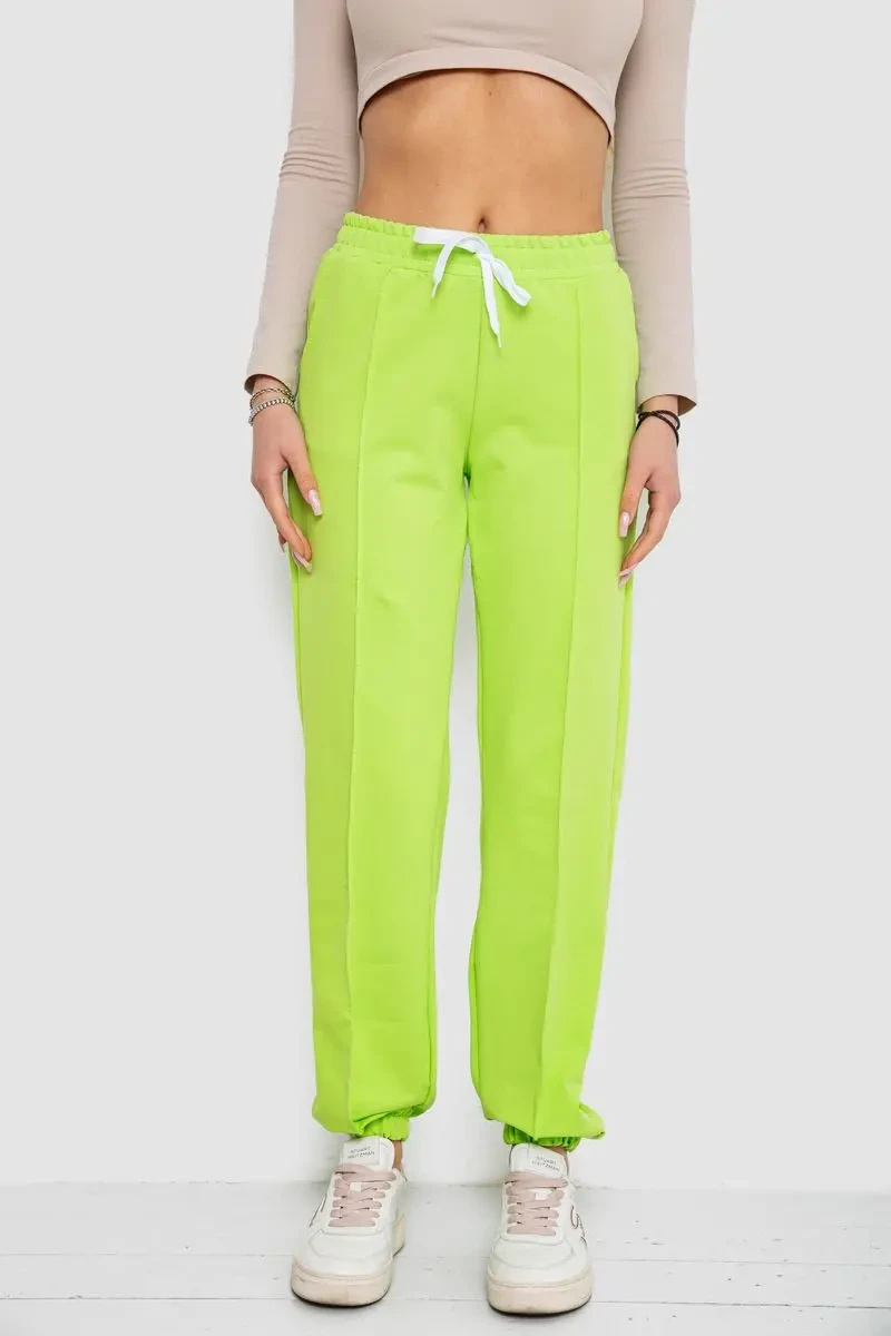 Спортивні штани жіночі, колір салатовий, 247R4670-1