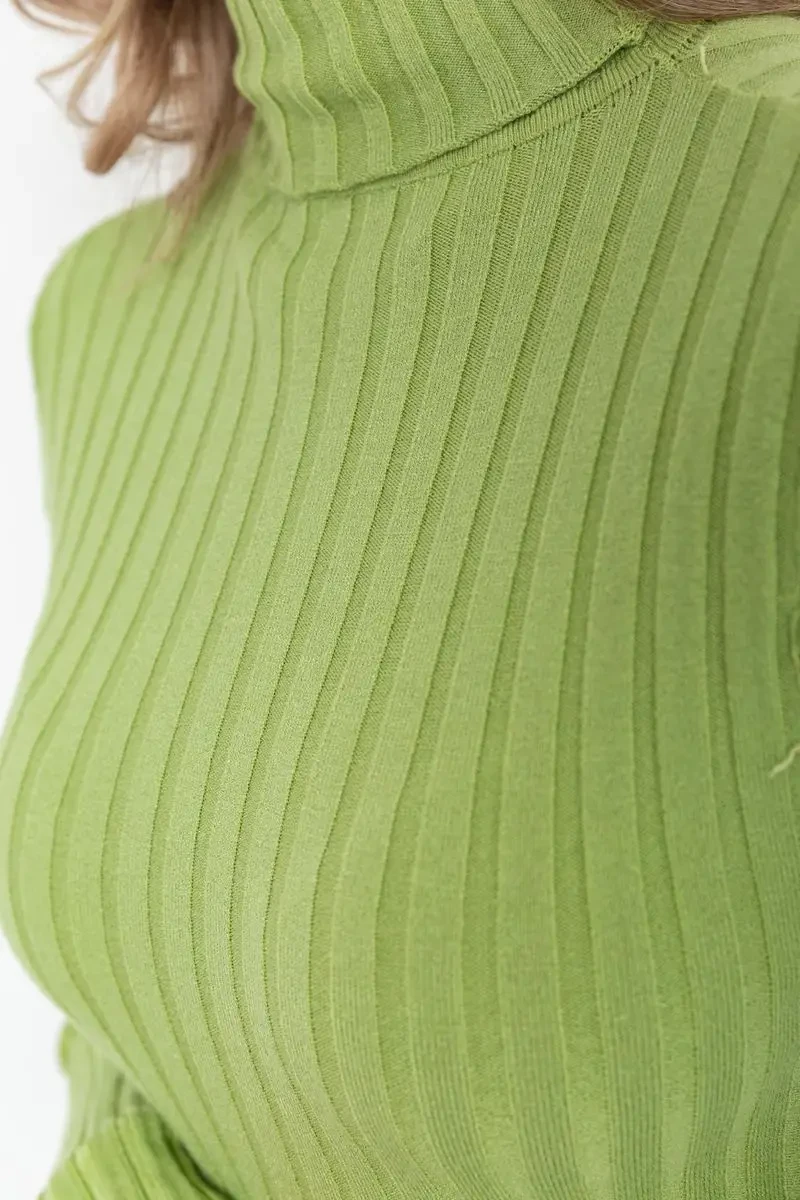 Гольф жіночий однотонний, колір фісташковий, 204R043 5