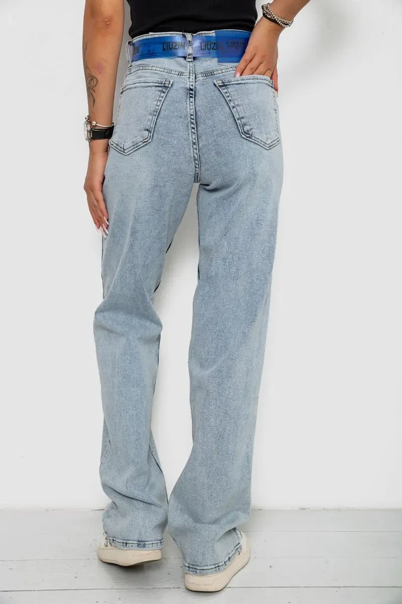 Джинси жіночі, колір блакитний, 244R00642 4