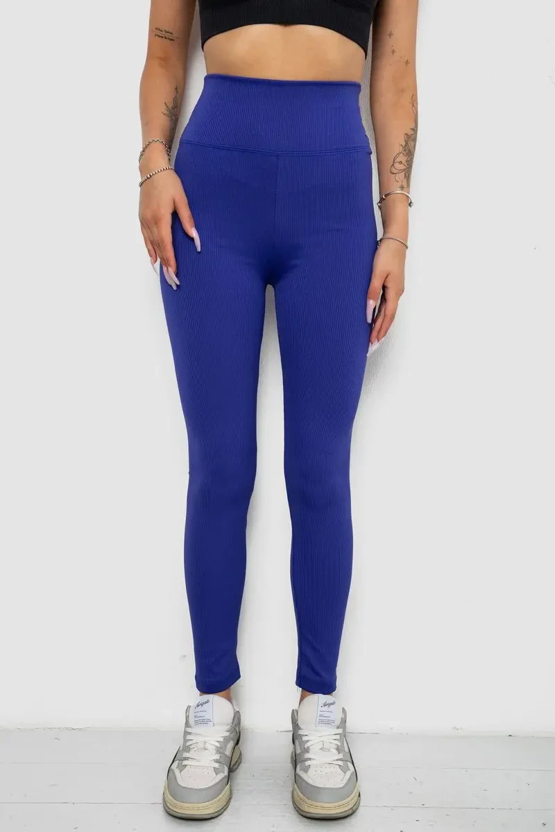 Лосини однотонні в рубчик, колір фіолетовий, 238R606