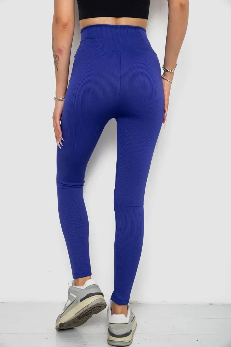 Лосини однотонні в рубчик, колір фіолетовий, 238R606 4