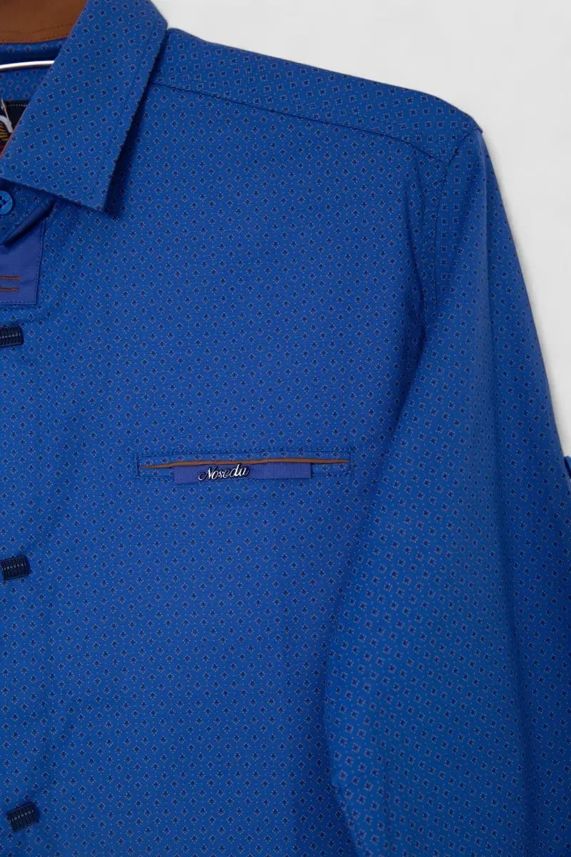 Сорочка чоловіча з принтом, колір електрик, 214R7040 7