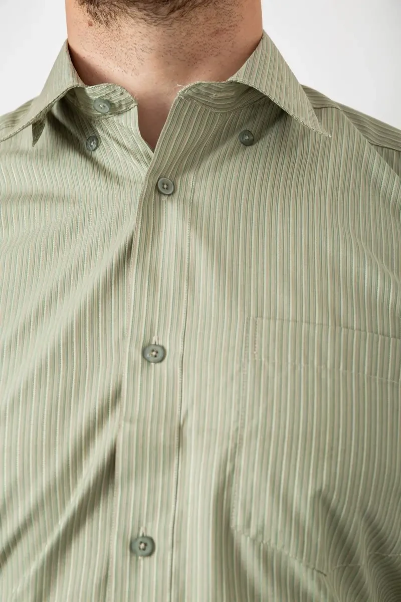 Сорочка чоловіча, колір оливковий, 244R881 5