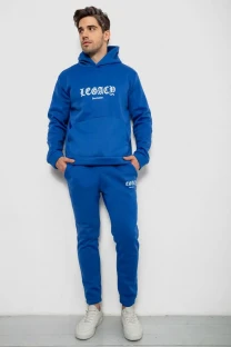 Спортивний костюм чоловічий на флісі, колір електрик, 238R57046