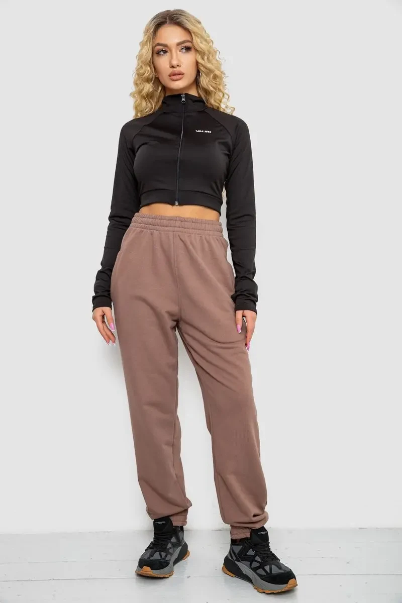 Спортивні штани жіночі демісезонні, колір мокко, 102R415 2