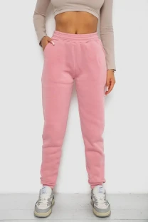 Спортивні штани жіночі на флісі, колір рожевий, 238R57828