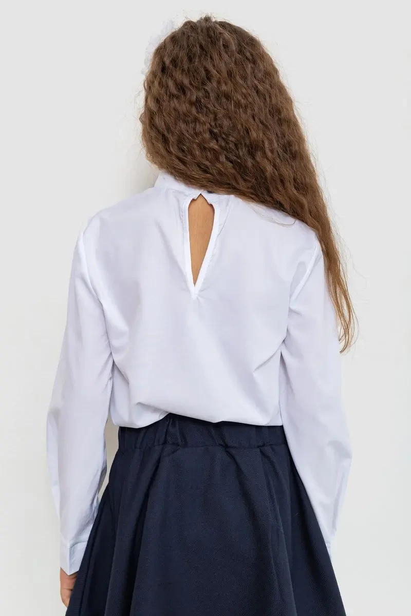 Блуза для дівчаток ошатна, колір біло-синій, 172R025 5