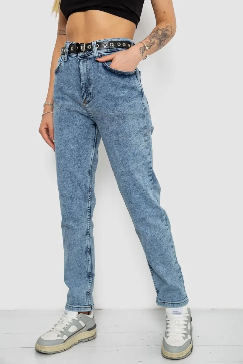 Джинси жіночі MOM стрейч, колір синій, 244R00549 3