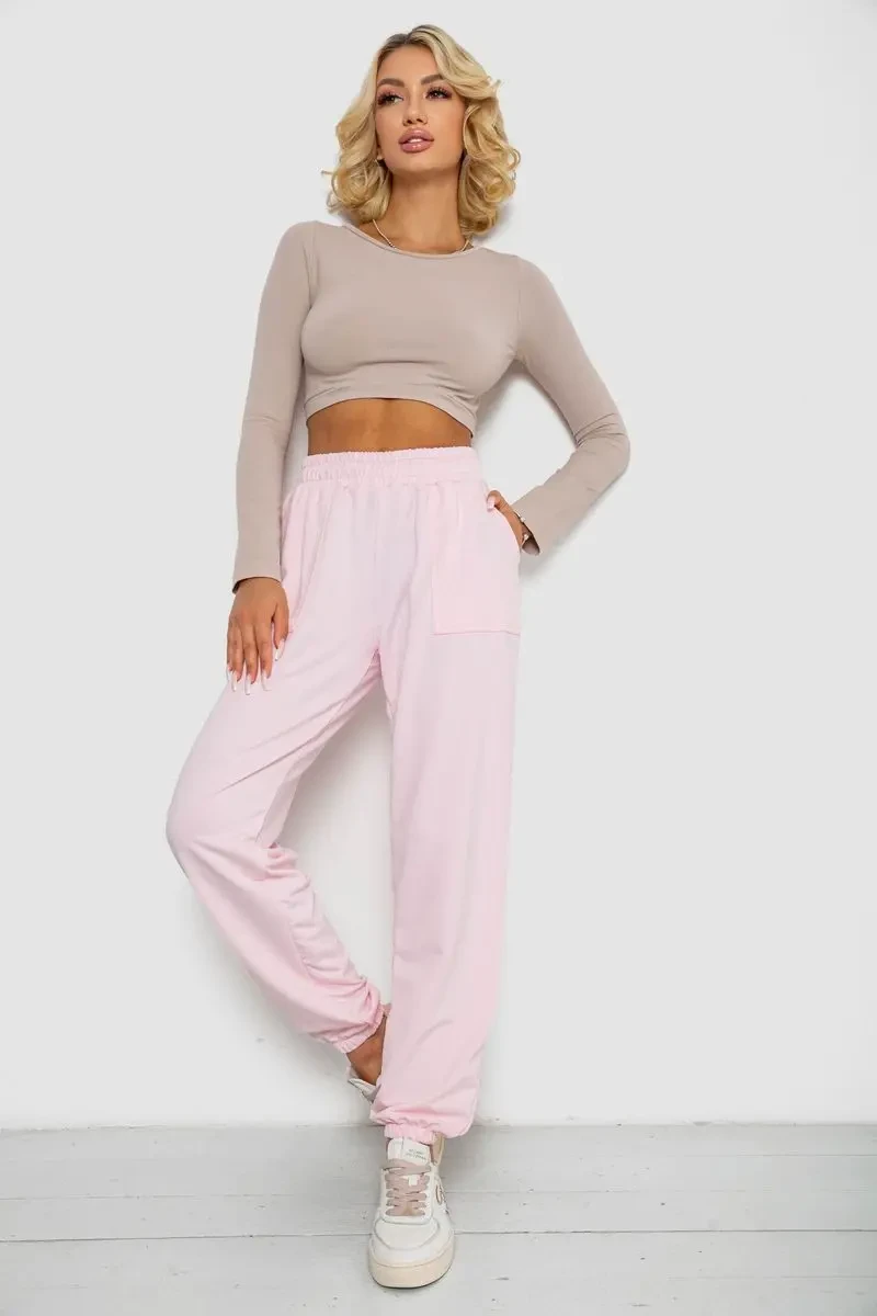 Спортивні штани жіночі, колір рожевий, 238R347-1 2