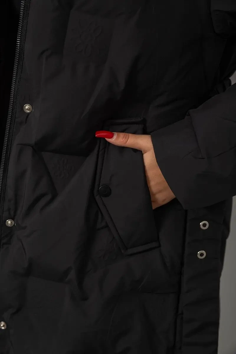 Куртка жіноча зимова, колір чорний, 244R5609 7