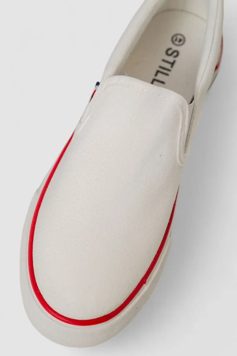 Кеди з тканини, колір білий, 248RLX02 2