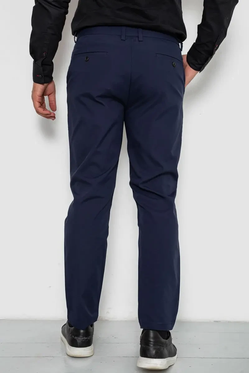 Штани чоловічі класичні однотонні, колір синій, 157RU06-006 3