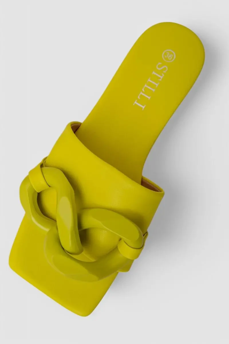 Шльопанці жіночі, колір жовтий, 248RL165 2