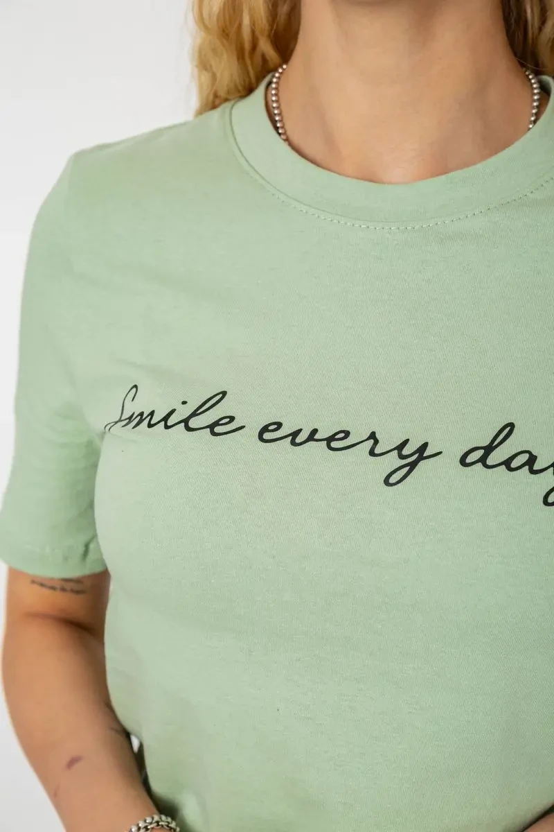 Футболка жіноча з принтом, колір оливковий, 241R130 5