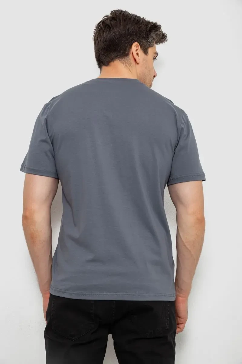 Футболка чоловіча однотонна, колір сірий, 238R155 4