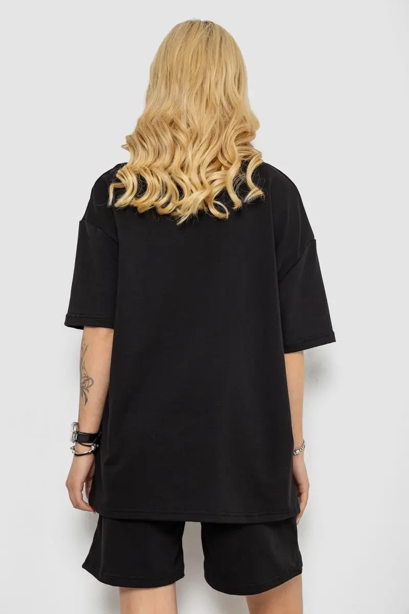 Костюм жіночий повсякденний, колір чорний, 241R5004 4