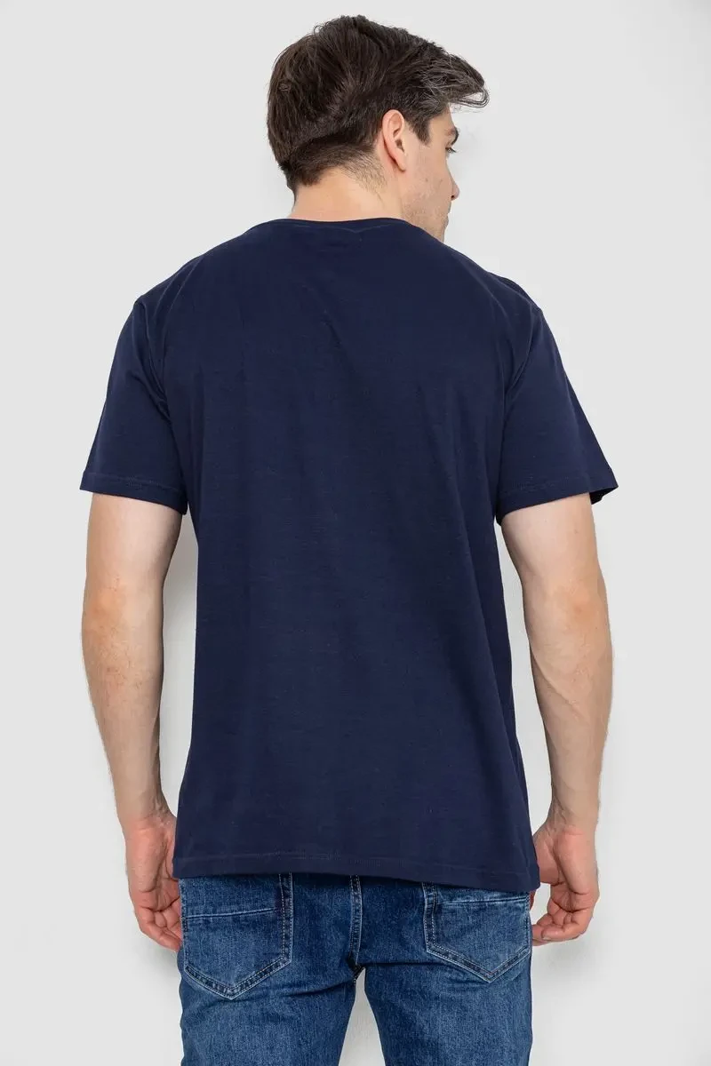 Футболка чоловіча базова білизняна, колір темно-синій, 244R121 4