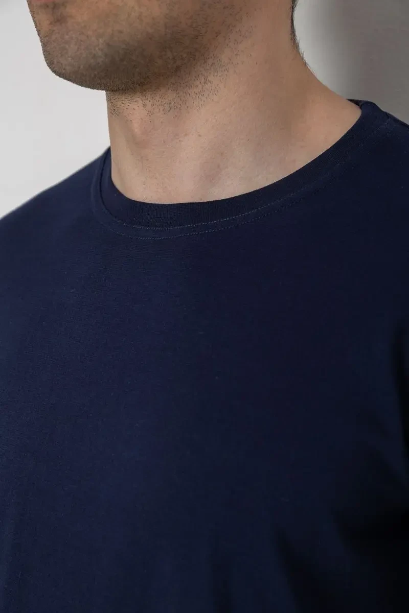 Футболка чоловіча базова білизняна, колір темно-синій, 244R121 5