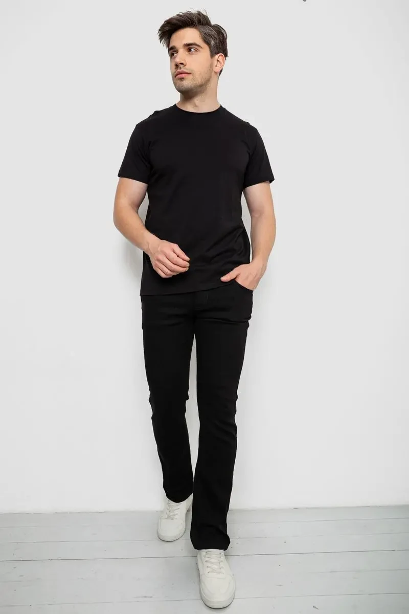 Футболка чоловіча базова, колір чорний, 244R20603 2