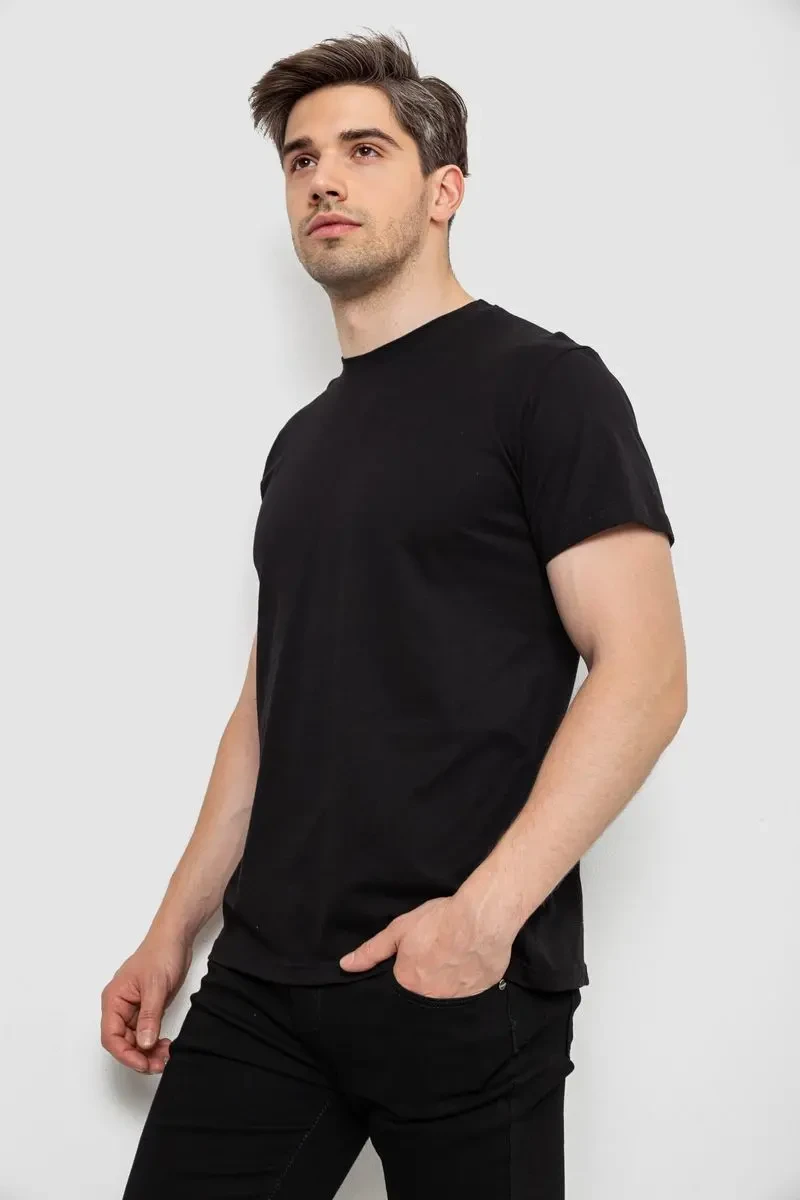 Футболка чоловіча базова, колір чорний, 244R20603 3