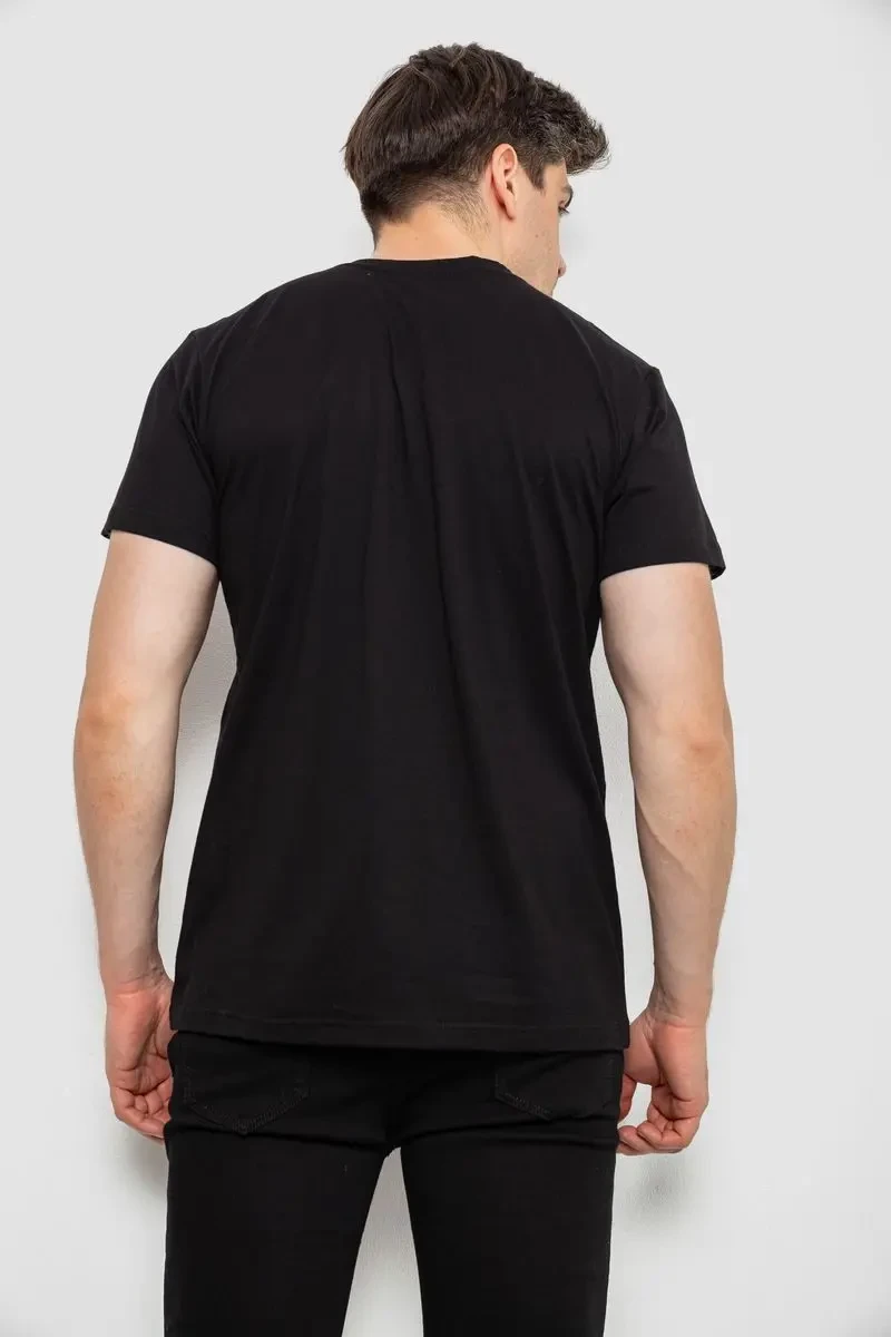 Футболка чоловіча базова, колір чорний, 244R20603 4