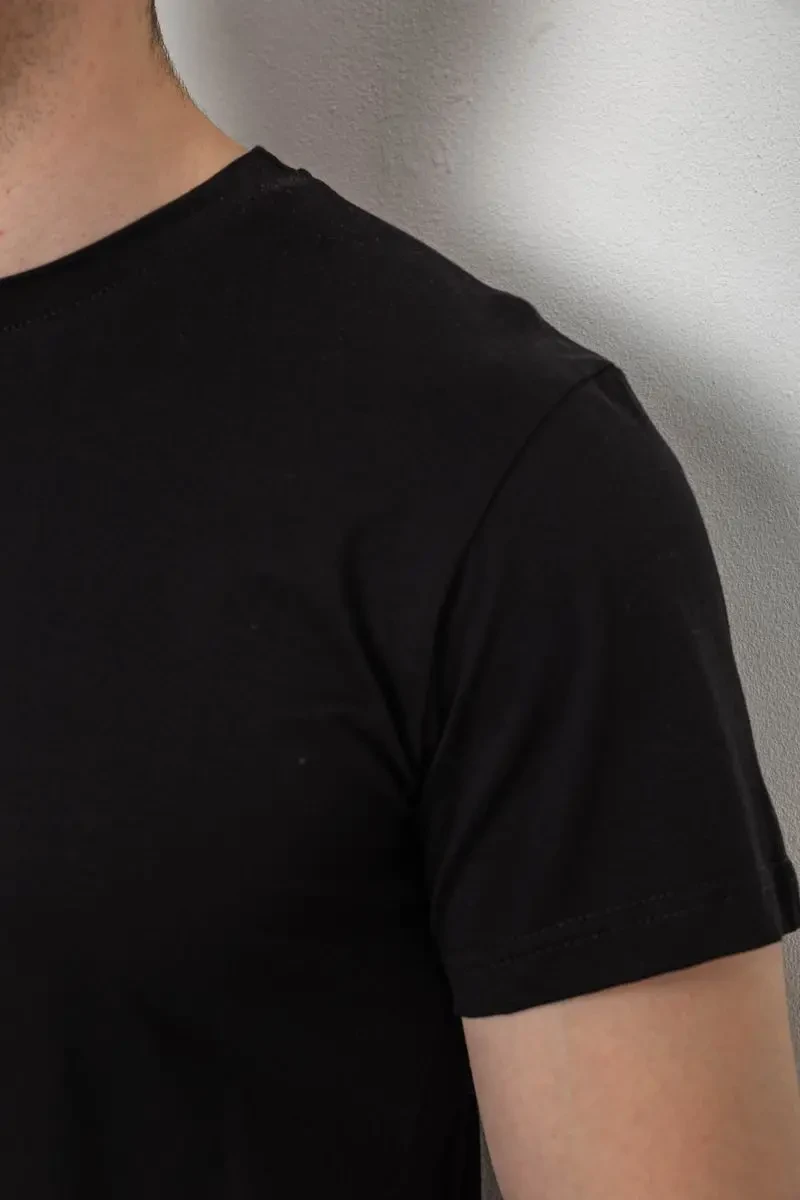 Футболка чоловіча базова, колір чорний, 244R20603 5