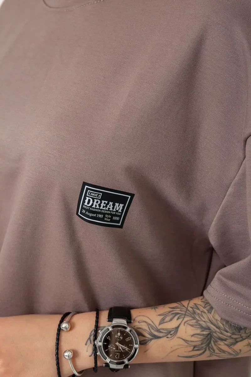 Костюм жіночий повсякденний, колір мокко, 241R5004 5