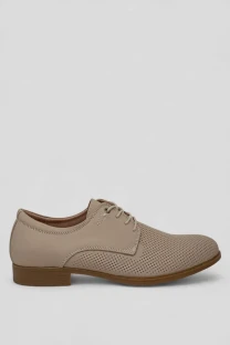 Туфлі чоловічі з перфорацією, колір темно-бежевий, 243RC1313