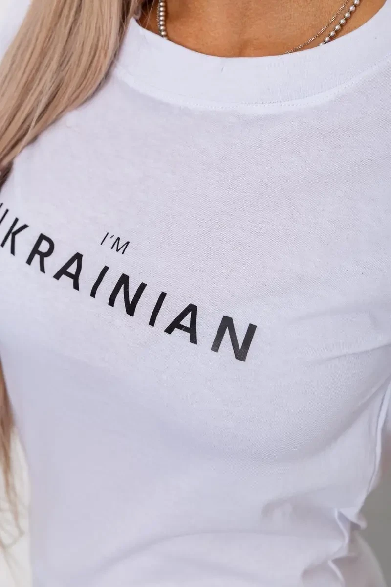 Футболка жіноча з принтом, колір білий, 238R57383 5