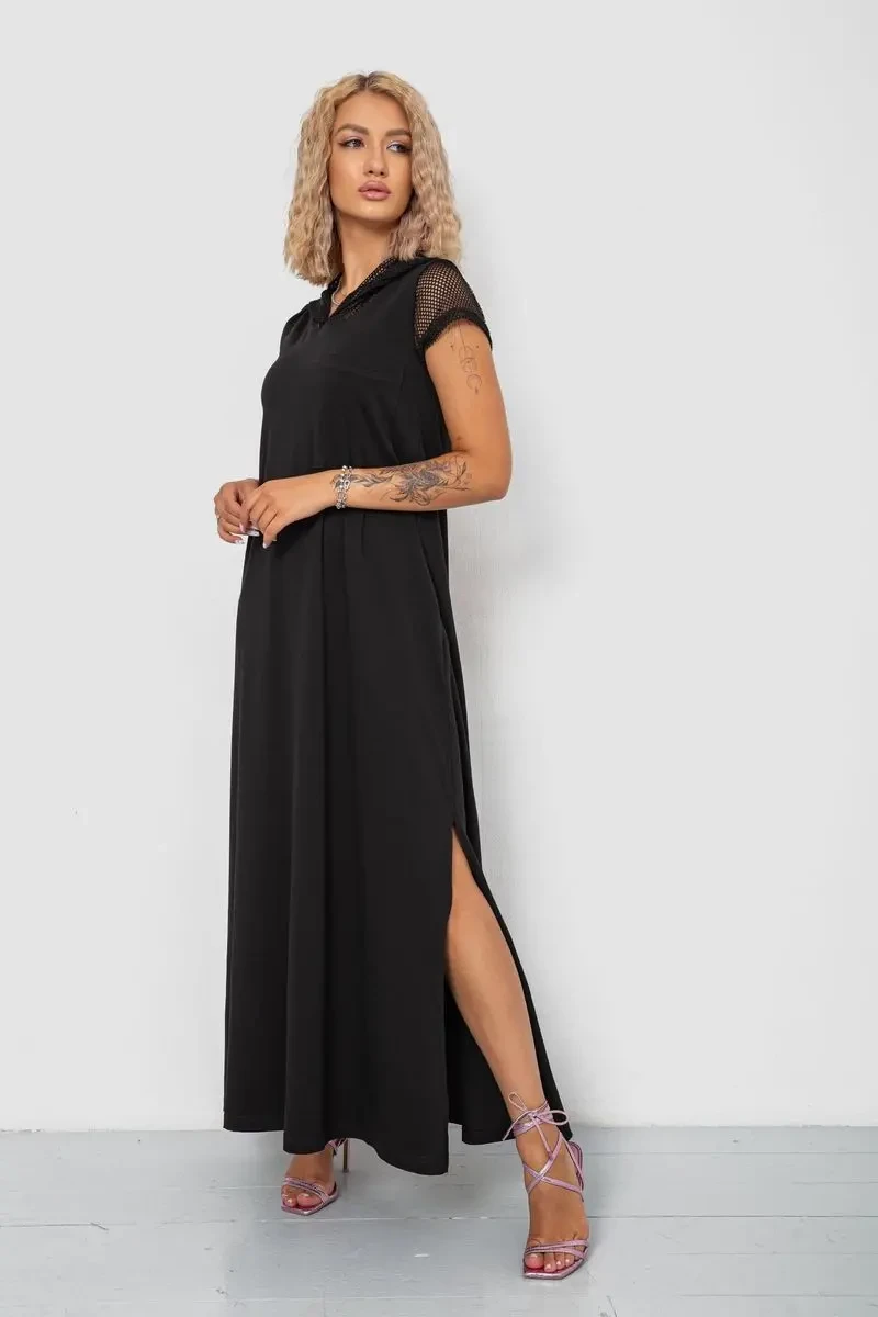 Сукня з капюшоном, колір чорний, 102R5261 2