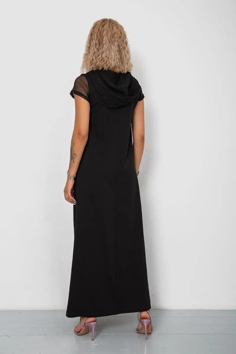 Сукня з капюшоном, колір чорний, 102R5261 3