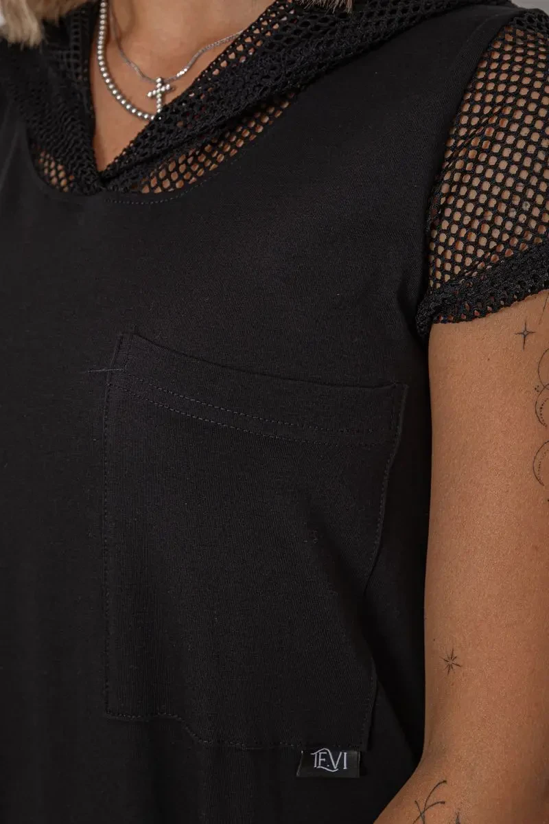 Сукня з капюшоном, колір чорний, 102R5261 4