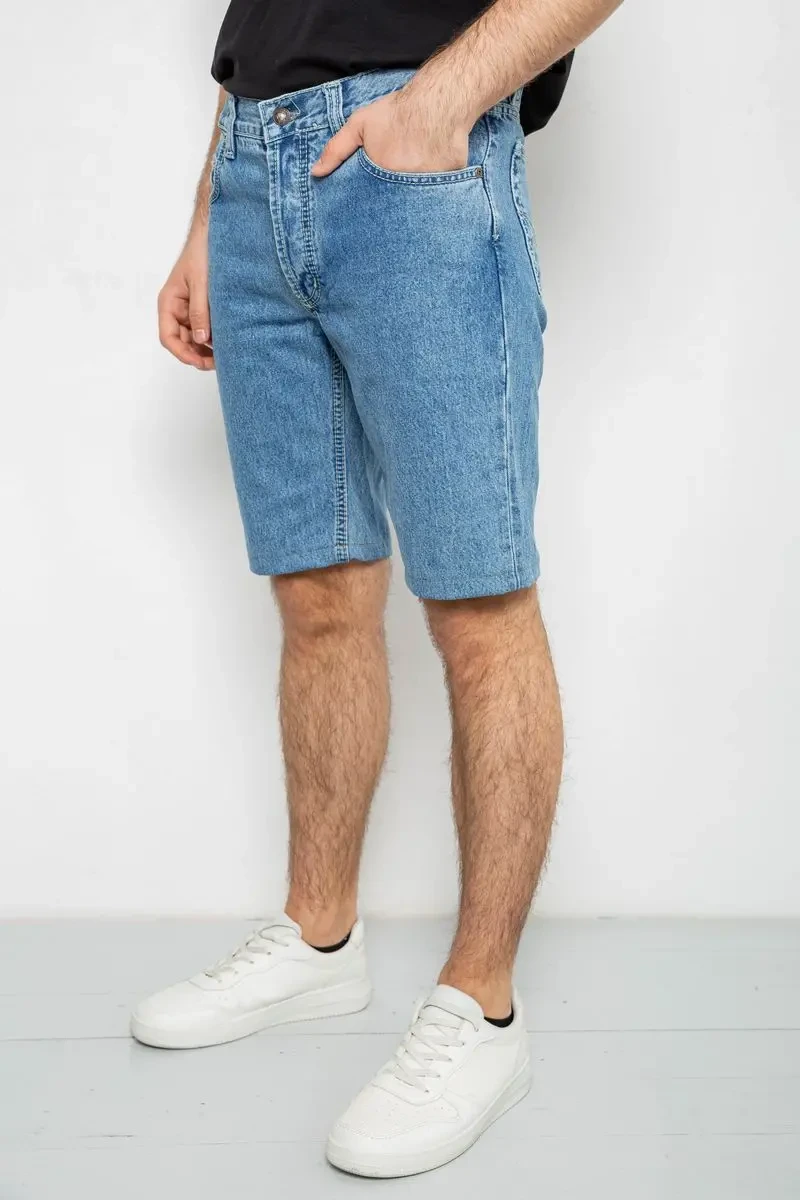 Шорти чоловічі джинсові, колір темно-блакитний, 238R2023-1 2