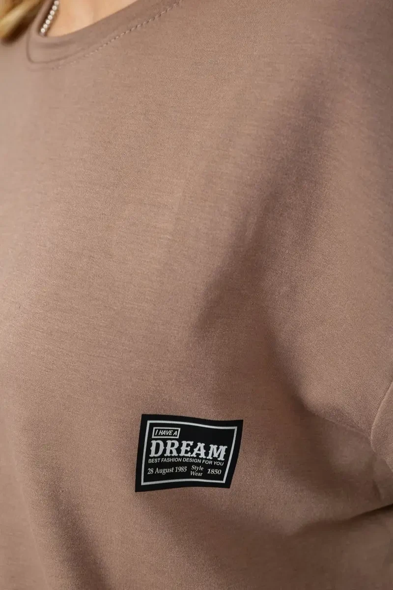 Костюм жіночий повсякденний, колір темно-бежевий, 241R5004 6