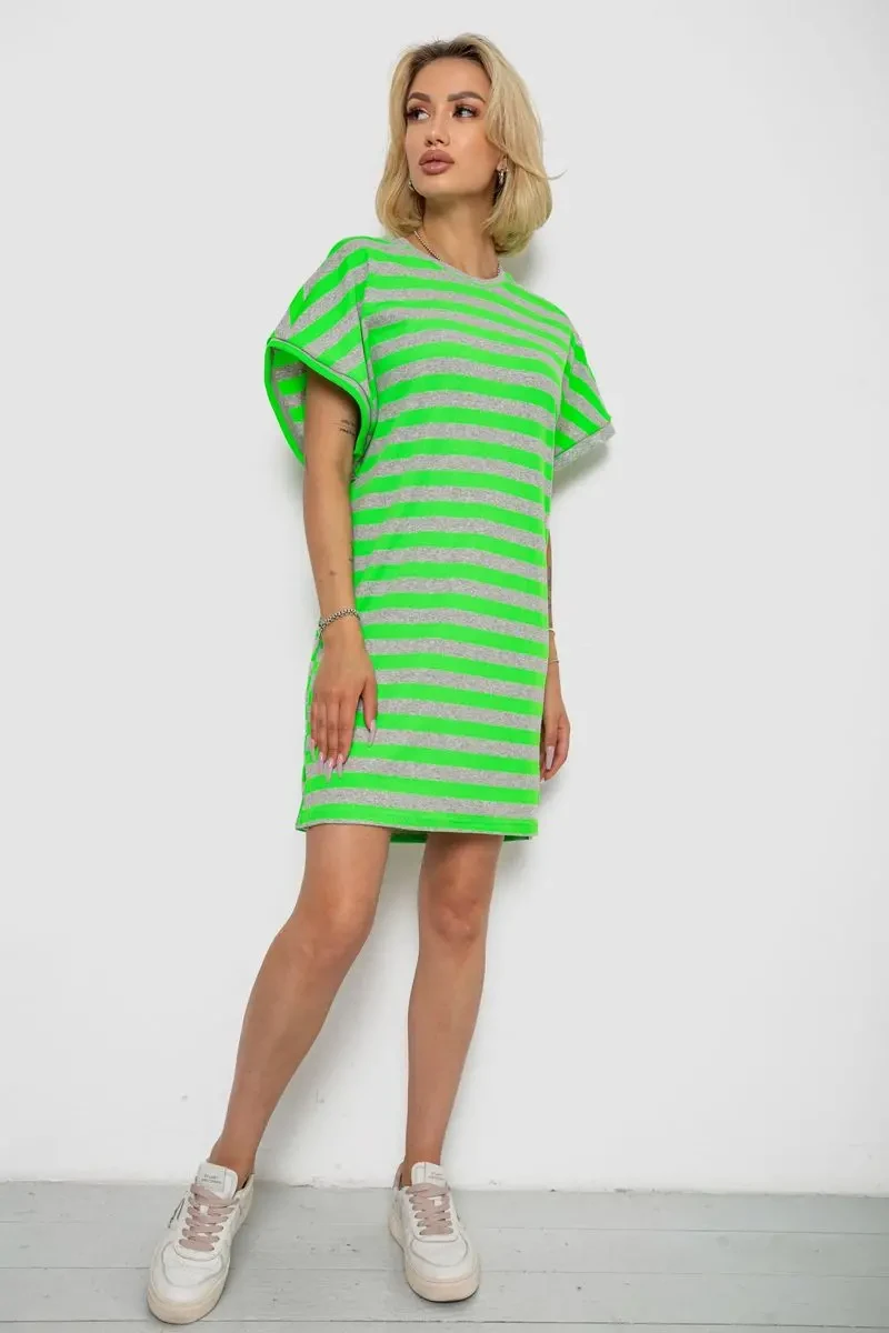 Туніка в смужку, колір салатовий, 238R801 2