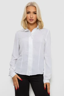 Блуза класична, колір білий, 230R08-2
