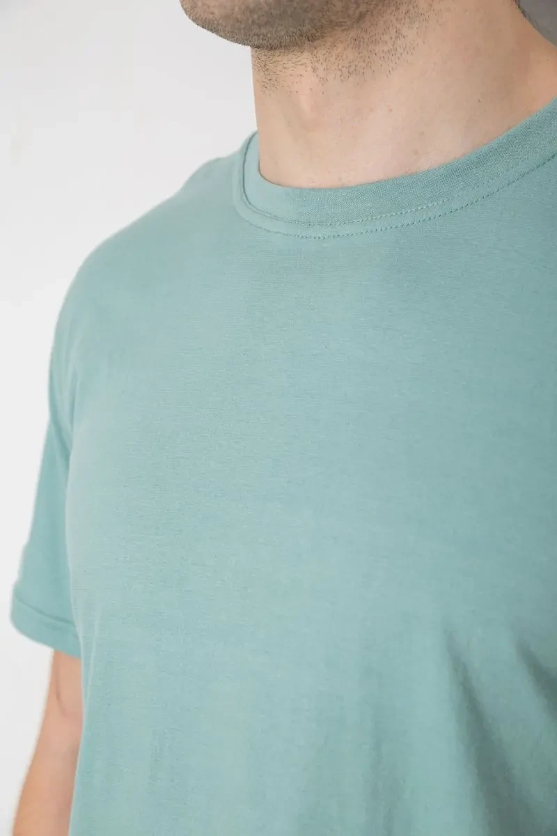 Футболка чоловіча базова білизняна, колір оливковий, 244R121 5