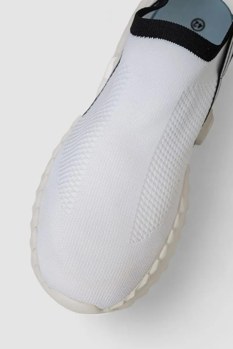 Сліпони чоловічі з тканини, колір білий, 248RT8059 2
