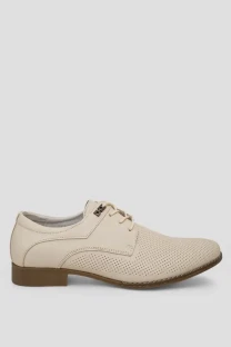 Туфлі чоловічі з перфорацією, колір бежевий, 243RC1592