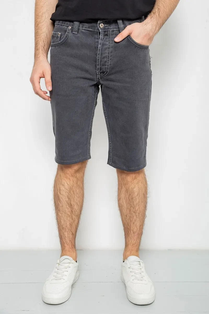 Шорти чоловічі джинсові, колір темно-сірий, 238R2024