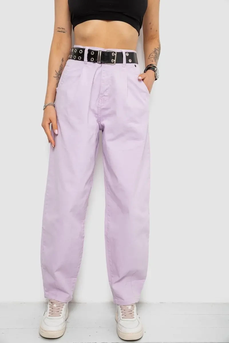 Джинси жіночі балони, колір бузковий, 182R00263