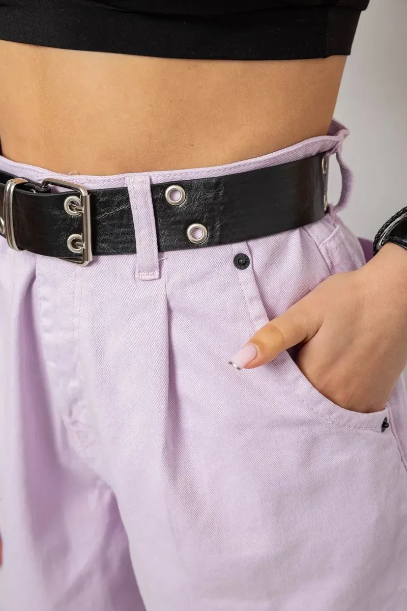 Джинси жіночі балони, колір бузковий, 182R00263 5