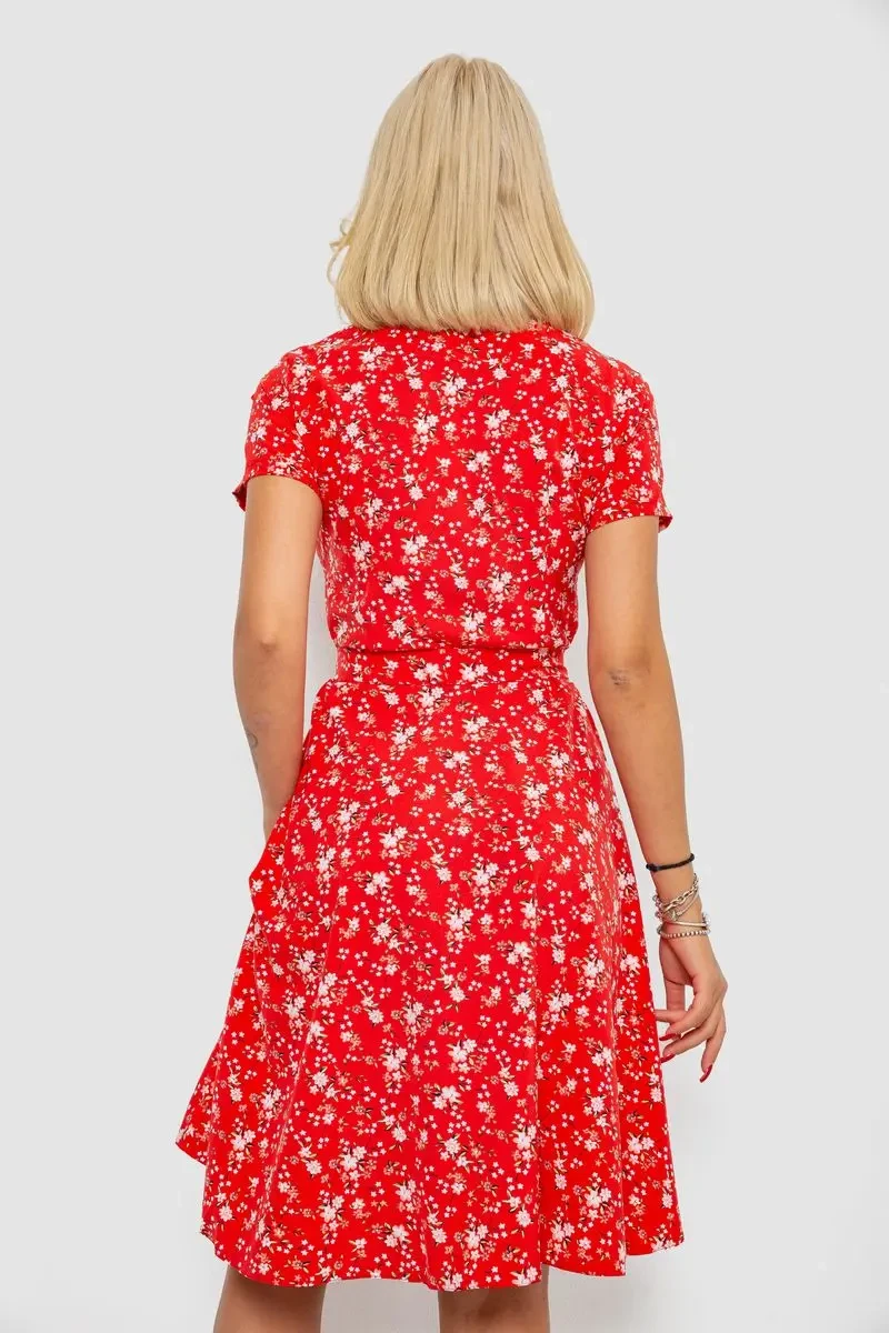 Сукня софт з принтом, колір червоний, 230R0032 4