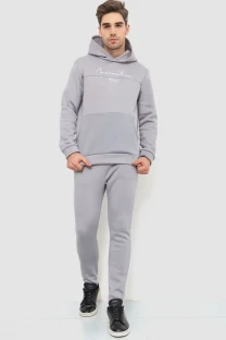 Спортивний костюм чоловічий на флісі, колір світло-сірий, 238R57160