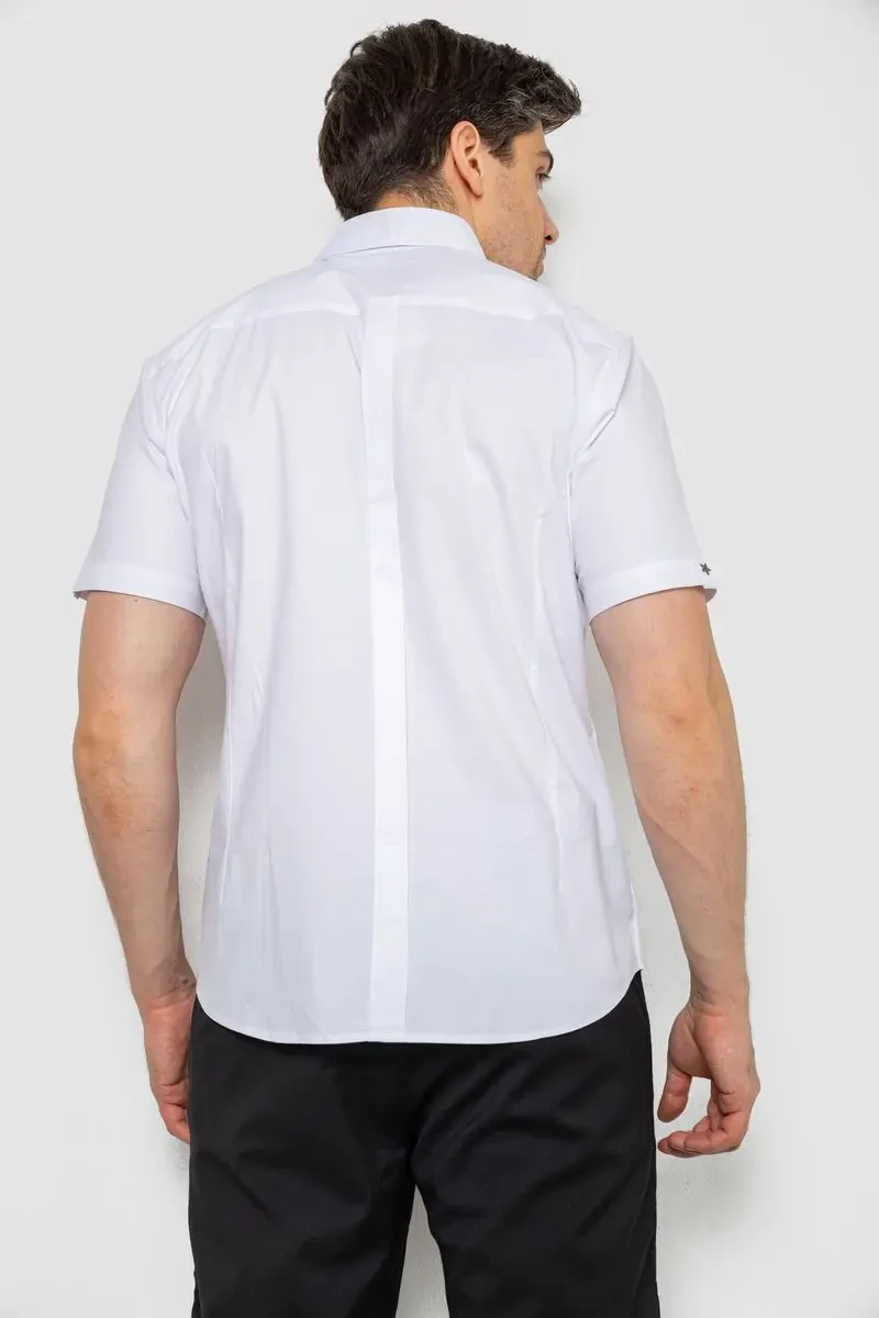 Сорочка чоловіча однотонна, колір білий, 214R830 4