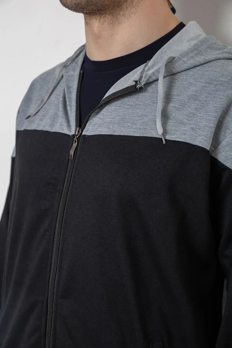 Спорт костюм чоловічий, колір чорно-сірий, 244R988 6