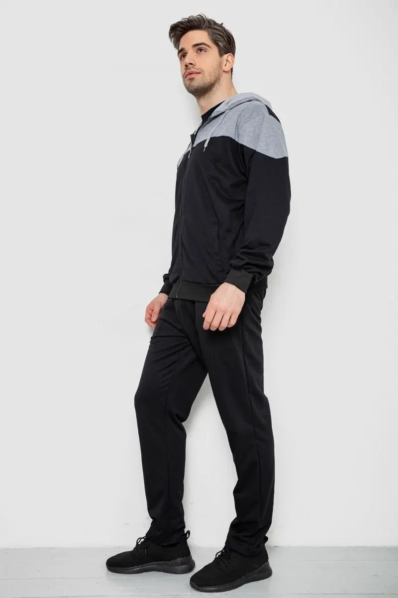 Спорт костюм чоловічий, колір чорно-сірий, 244R988 3