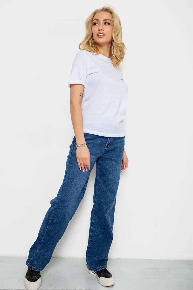 Футболка жіноча з принтом, колір білий, 238R57482 2