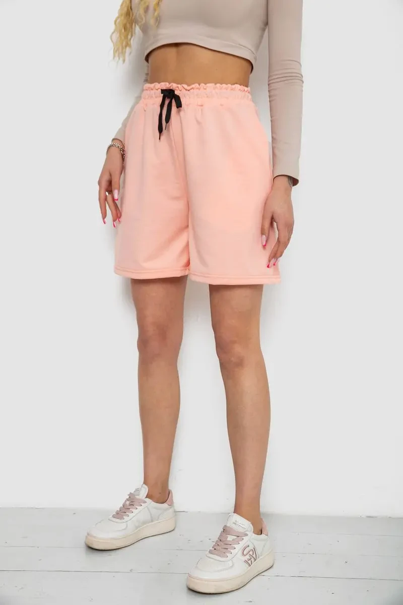 Шорти жіночі однотонні, колір персиковий, 238R57907 3